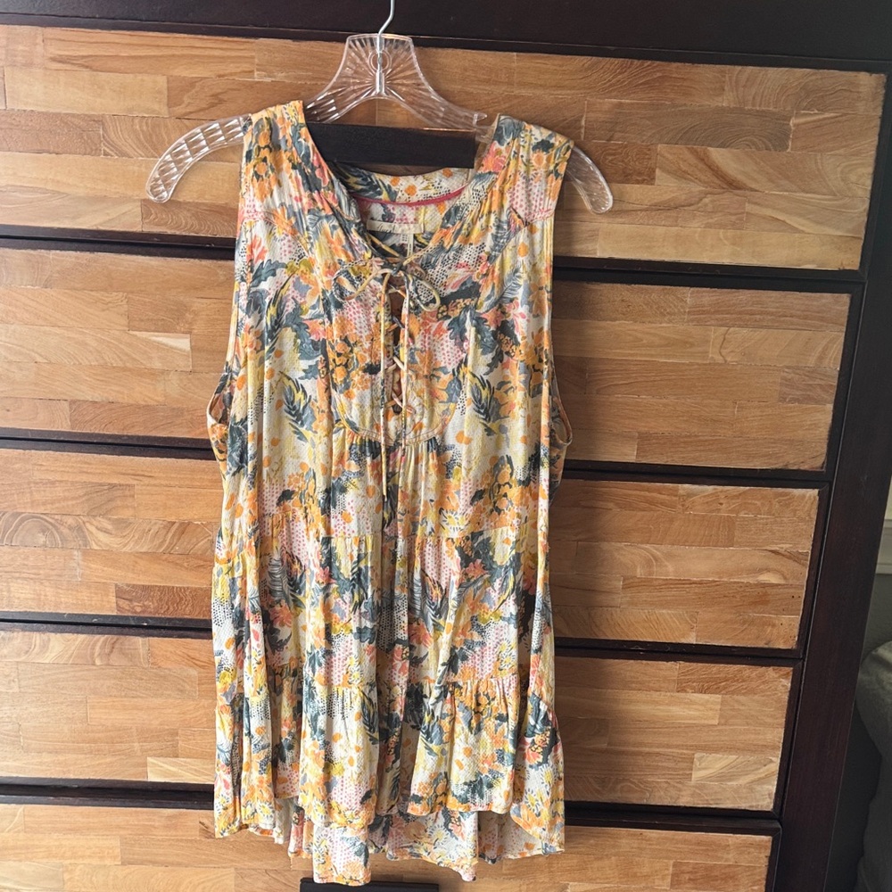 Floreat Multicolor Floral Tunic Top